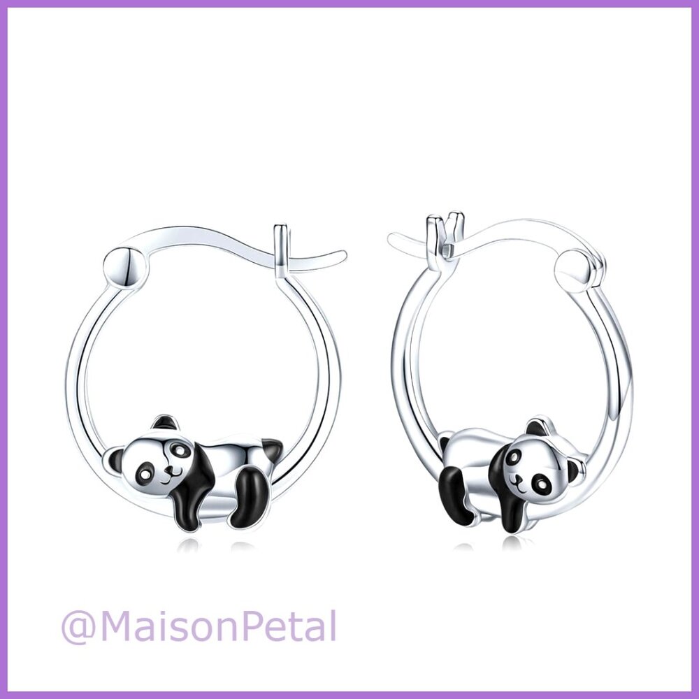 925 Sterling Silver Animal Huggie Hoop Earrings for Sensitive Ears